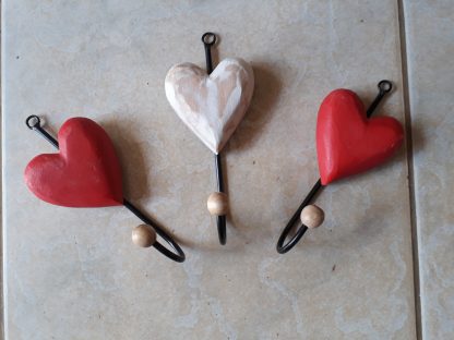 kit trio cabides coraçoes