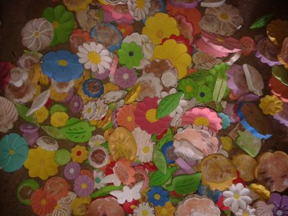 kit 20 flores coloridas 5cm - Imagem 2
