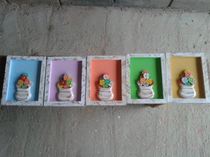 kit com 6 quadros de flores 25x20cm - Imagem 2