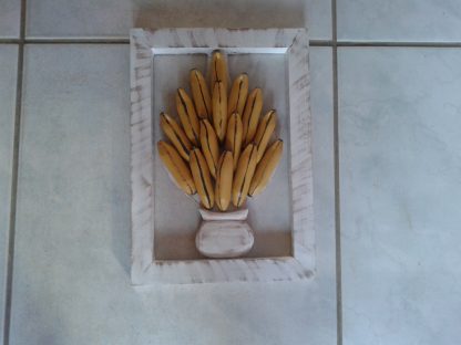 quadro rustico de bananas, em madeira, 35x25cm - Imagem 2