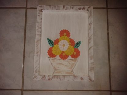 quadro com flores em madeira 40x30cm - Imagem 3
