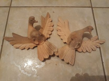 kit 3 divinos entalhados em madeira maciça - Imagem 2