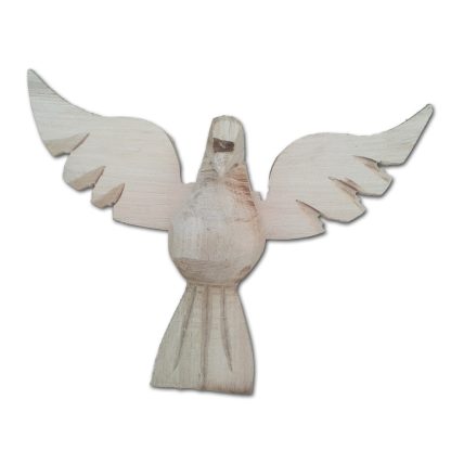 kit 10 pombas divino madeira 10cm