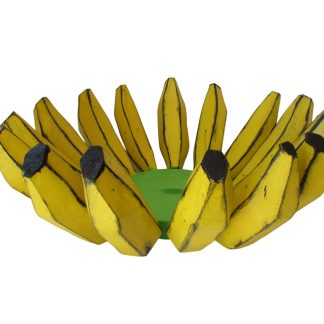 Fruteira Redonda Madeira Artesanal Decorativa Banana Mesa Cozinha