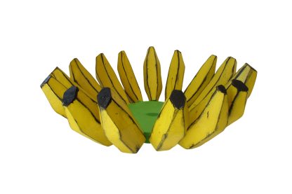 Fruteira Redonda Madeira Artesanal Decorativa Banana Mesa Cozinha