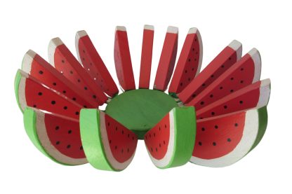 Fruteira Redonda Madeira Rústica Artesanal Melancia Cozinha