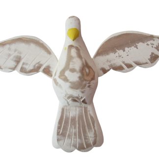 Kit 3 Pombinha Branca Divino Espirito Santo Madeira 35cm