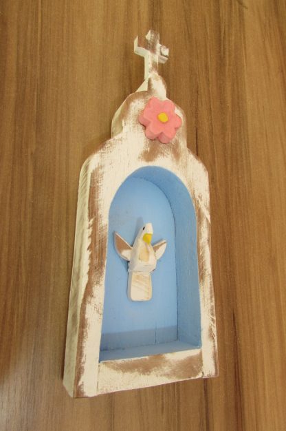 Capela Oratório Rústico Espirito Santo Artesanal Religioso - Imagem 5