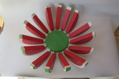 Fruteira Redonda Madeira Rústica Artesanal Melancia Cozinha - Imagem 5