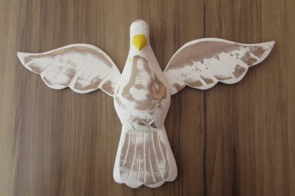 Kit 3 Pombinha Branca Divino Espirito Santo Madeira 35cm - Imagem 3