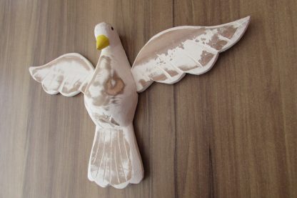 Kit 3 Pombinha Branca Divino Espirito Santo Madeira 35cm - Imagem 4