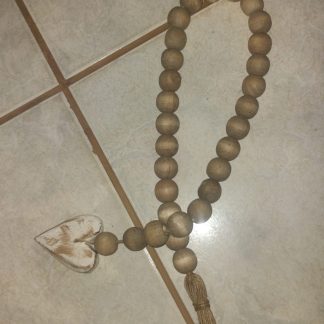 Colar de mesa em madeira maciça, medindo 80 cm