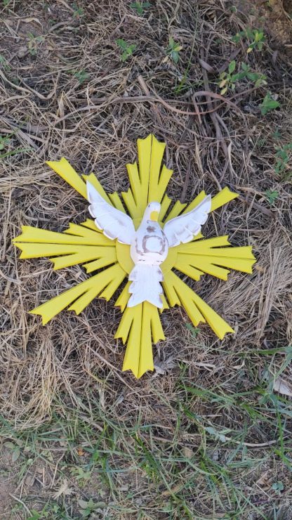 Esplendor com divino em madeira maciça, medindo 50 cm