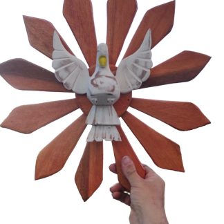 Esplendor com divino em madeira maciça, medindo 40 cm