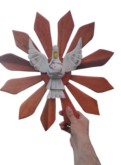 Esplendor com divino em madeira maciça, medindo 40 cm