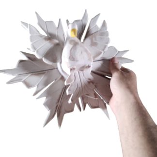Esplendor com divino em madeira maciça, medindo 30 cm