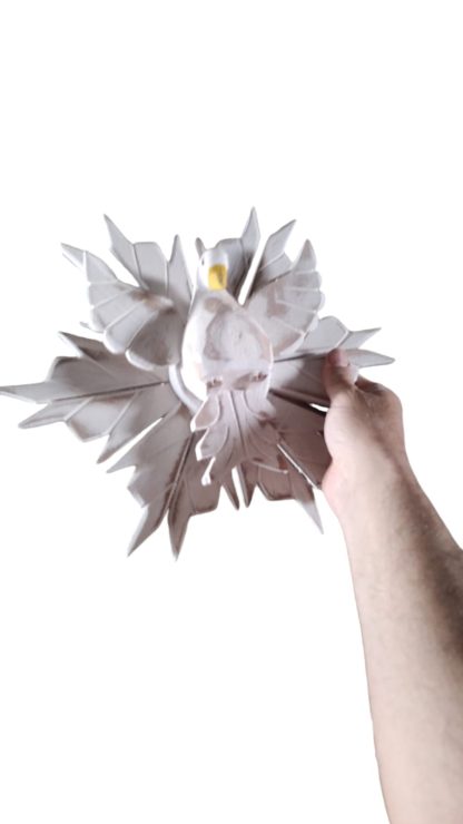 Esplendor com divino em madeira maciça, medindo 30 cm
