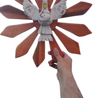 Esplendor com divino em madeira maciça, medindo 40 cm