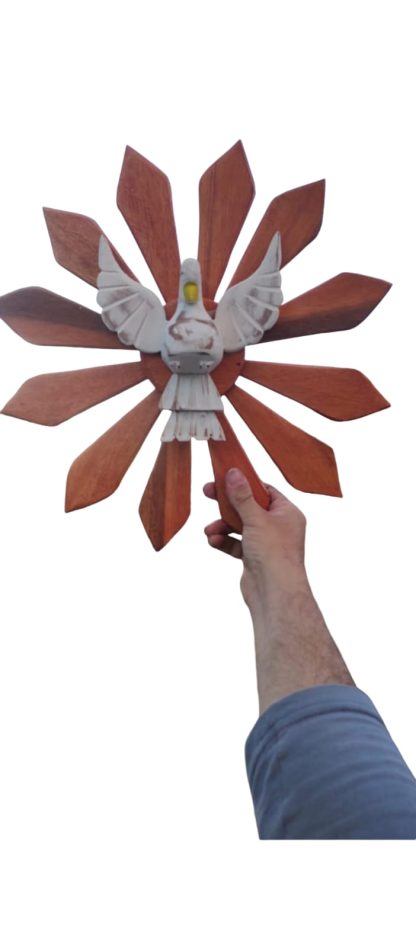 Esplendor com divino em madeira maciça, medindo 40 cm